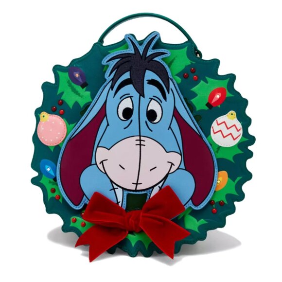 Winnie the Pooh Eeyore Holiday Wreath Convertible Light-Up Backpack - Picture 1 of 6